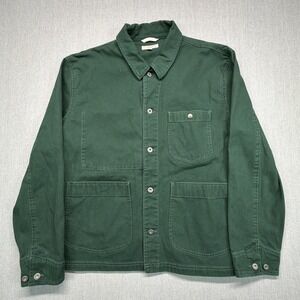 Wallace & Barnes Twill Chore Barn Coat Jacket Green Mens Size XXL